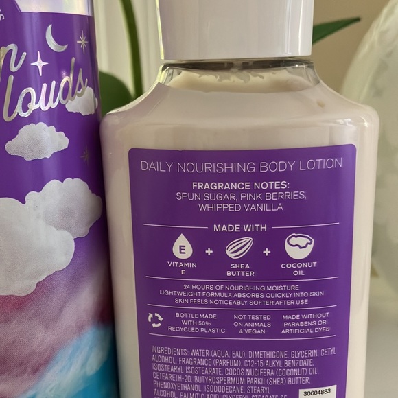 ❌SOLD ❌Bath and Body Cotton Candy Clouds Body Care Bundle Set NWT - Picture 3 of 4